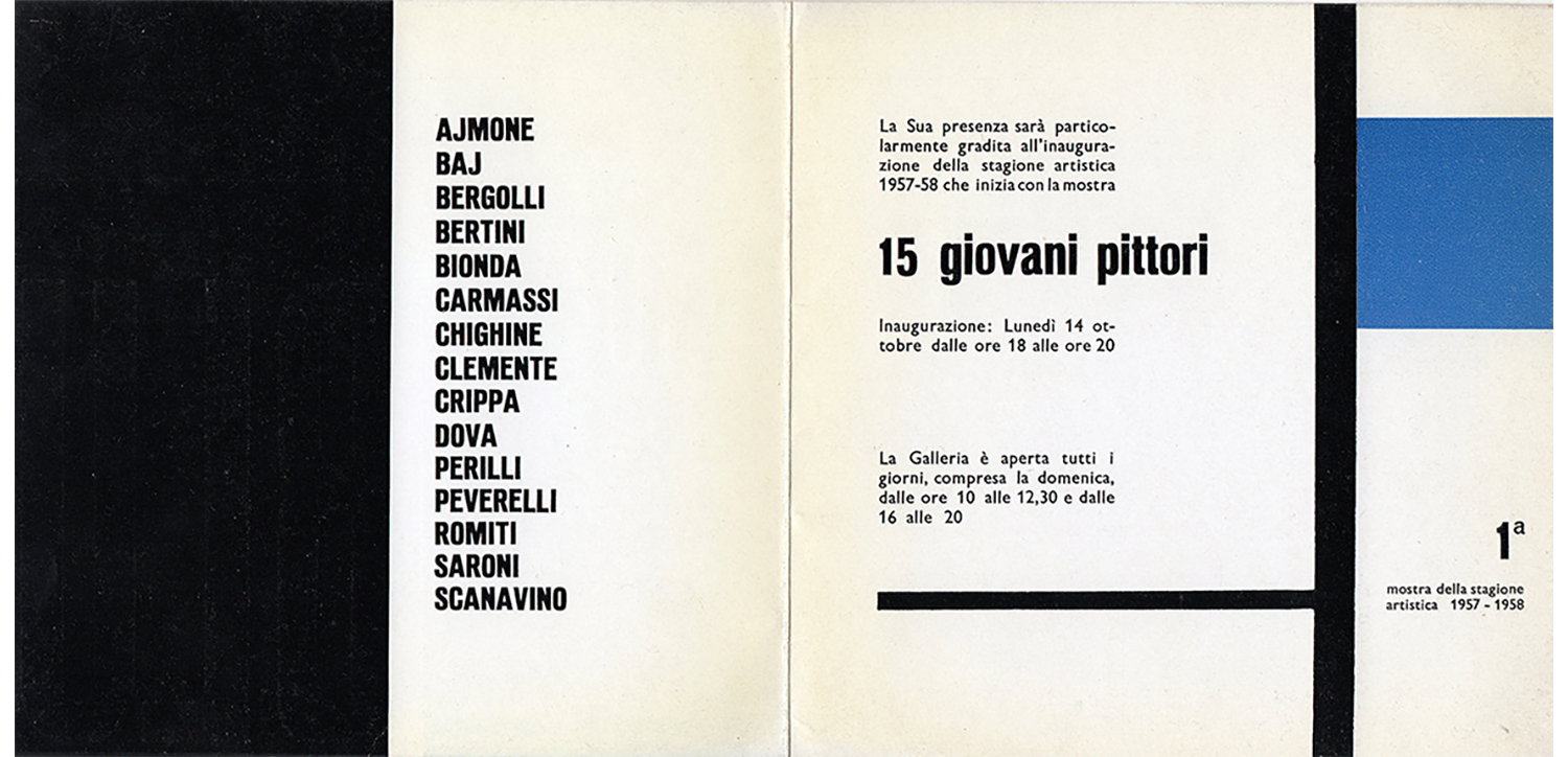 1957-58 Galleria Blu Milano