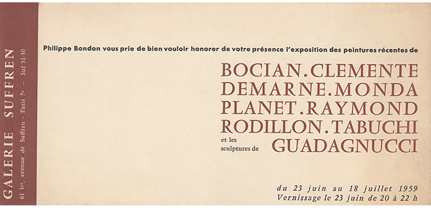 1959 Exposition collective Galerie Suffren Paris